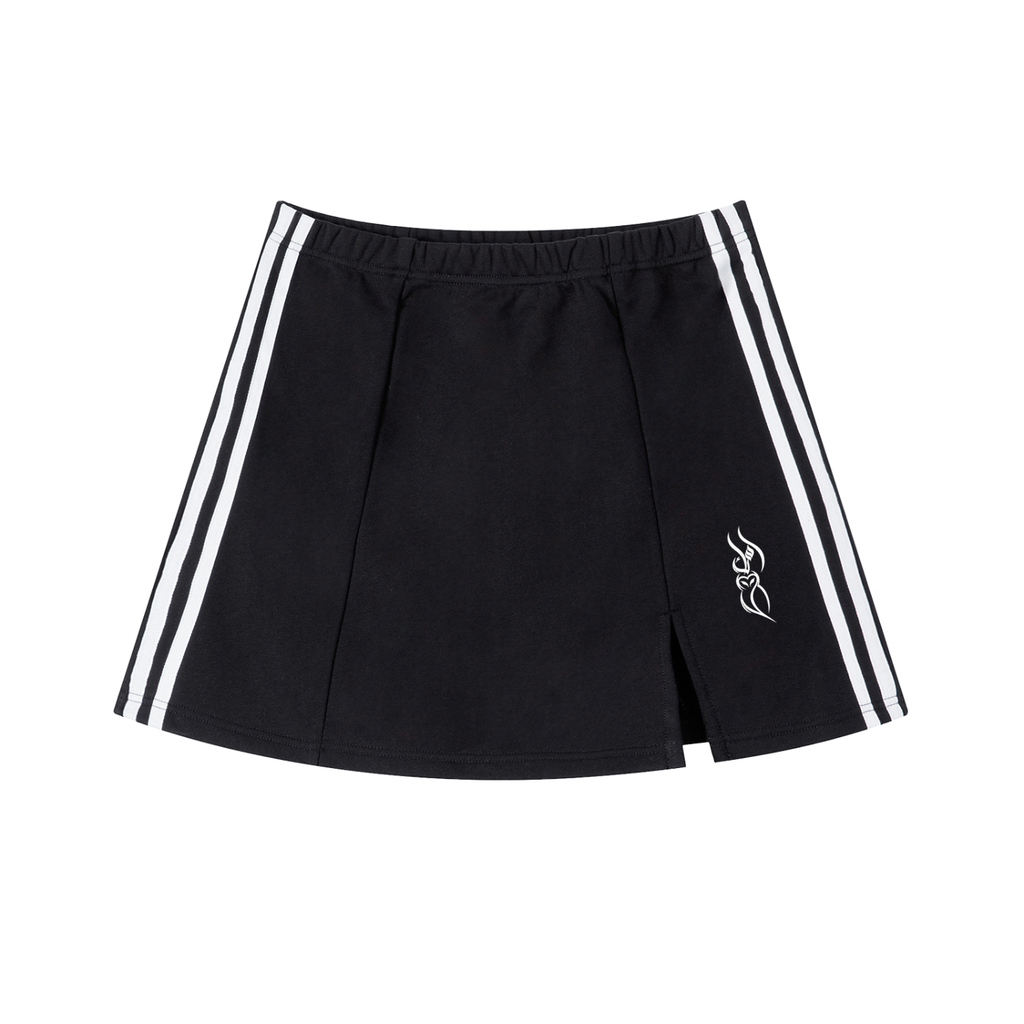 Montenégra Contrast Side Stripe Slit Skirt-0