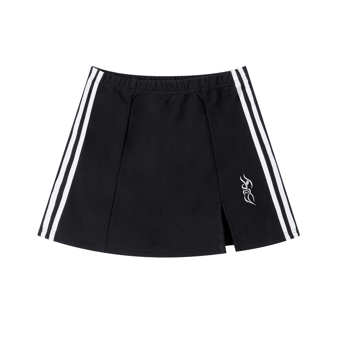 Montenégra Contrast Side Stripe Slit Skirt-0