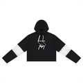 Descent Lace Cropped Hoodie-0