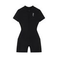 Montenegra Women's Quarter-Zip Short Sleeve Romper-0