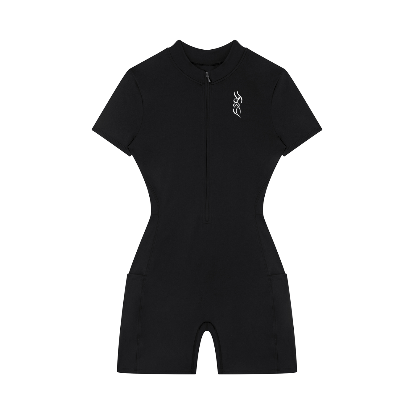 Montenegra Women's Quarter-Zip Short Sleeve Romper-0