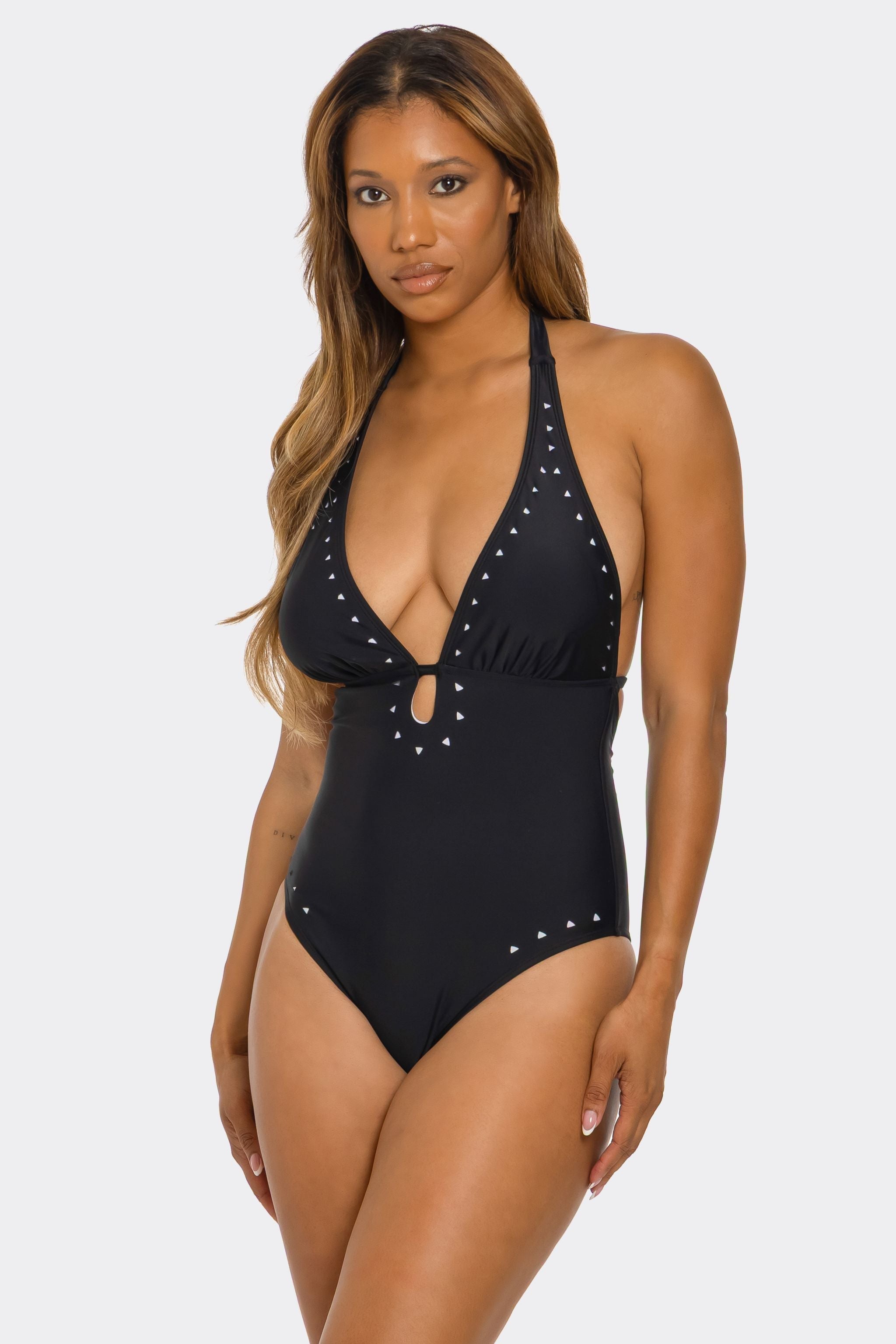 2719 Geo Accent Swimsuit-1