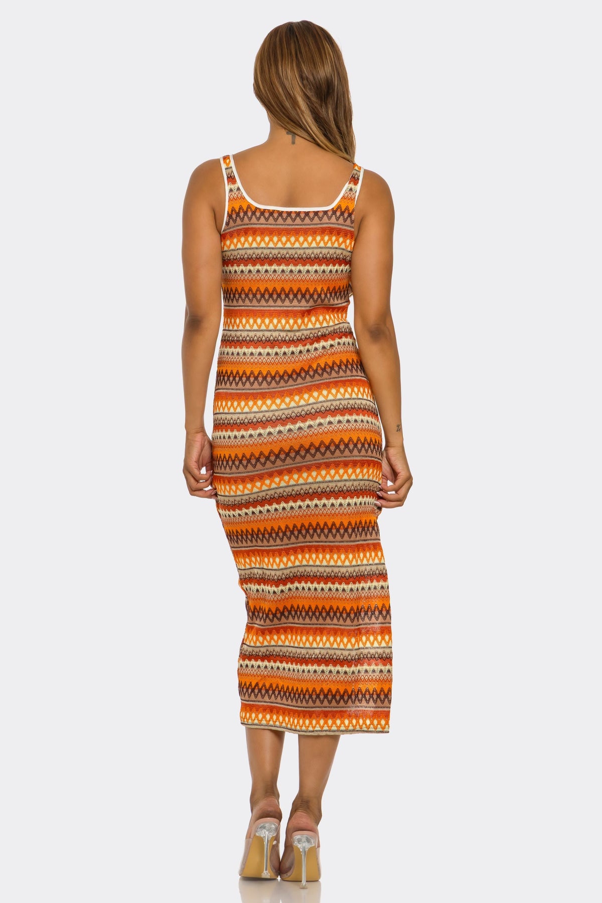 2758 Geo Groove Cover Up Dress-2