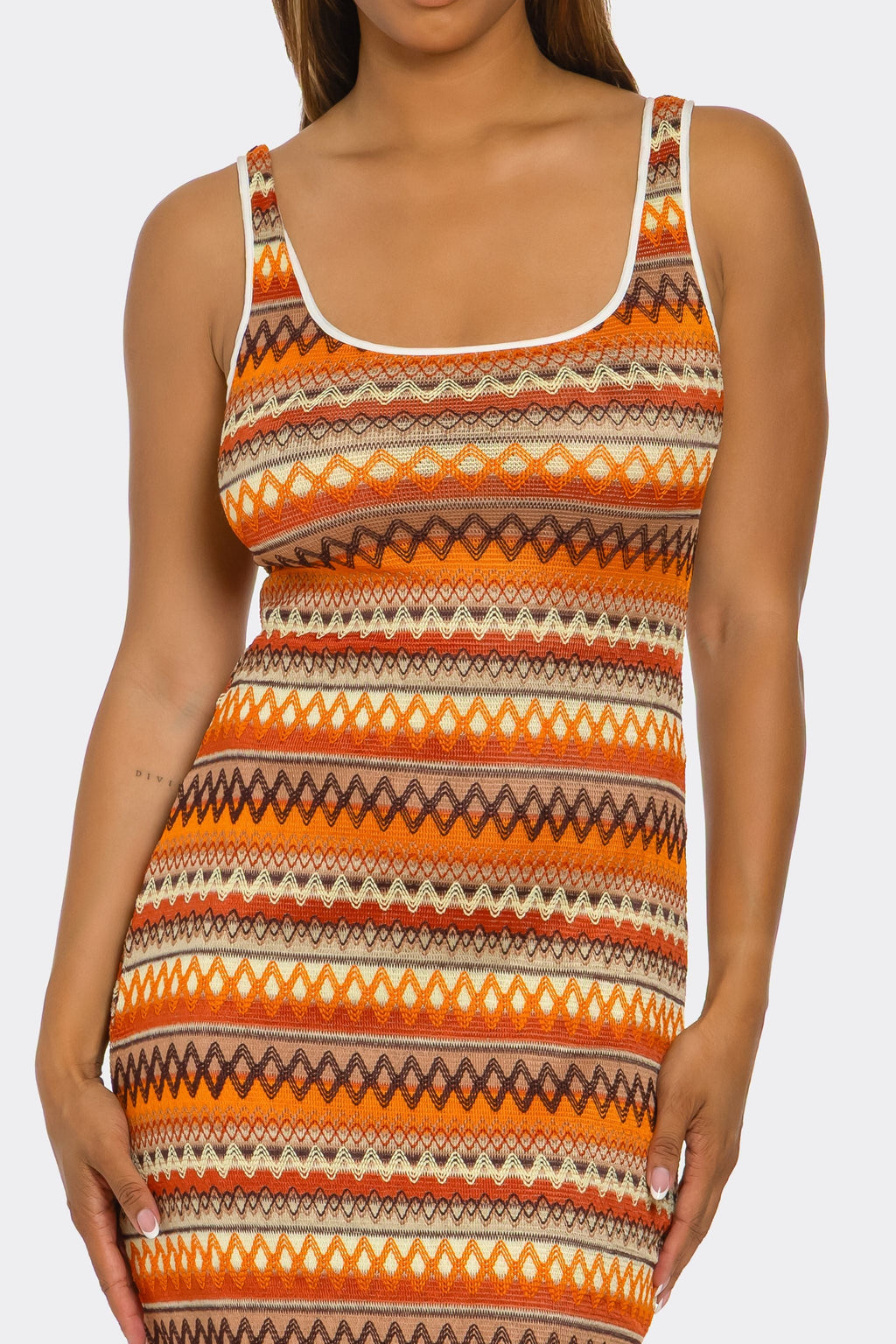 2758 Geo Groove Cover Up Dress-3