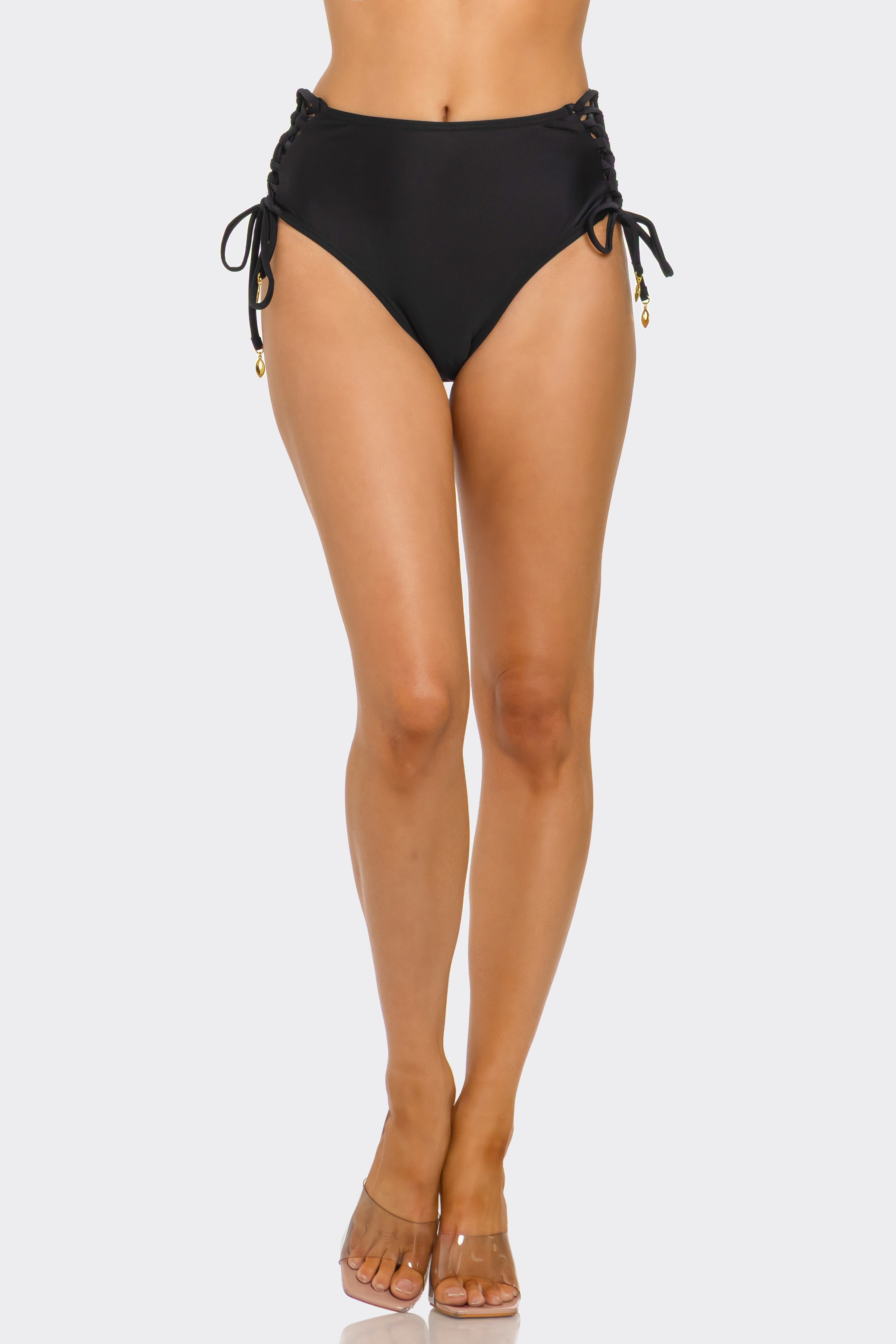2766 Lace Up Bikini Bottoms-2