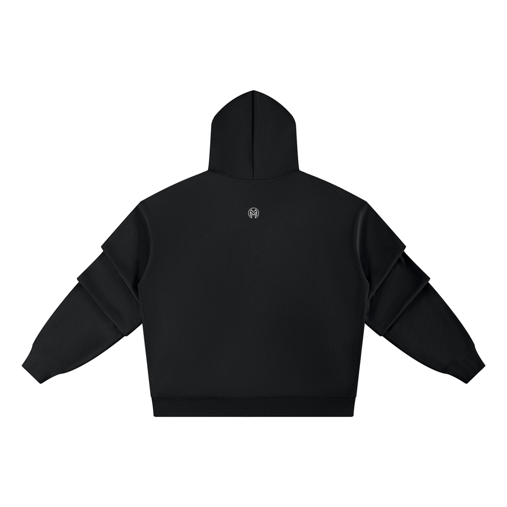 Gathered Sleeve Hoodie-1