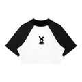 Divided Raglan Crop Tee-0