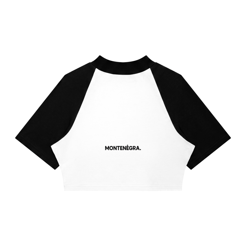 Divided Raglan Crop Tee-1