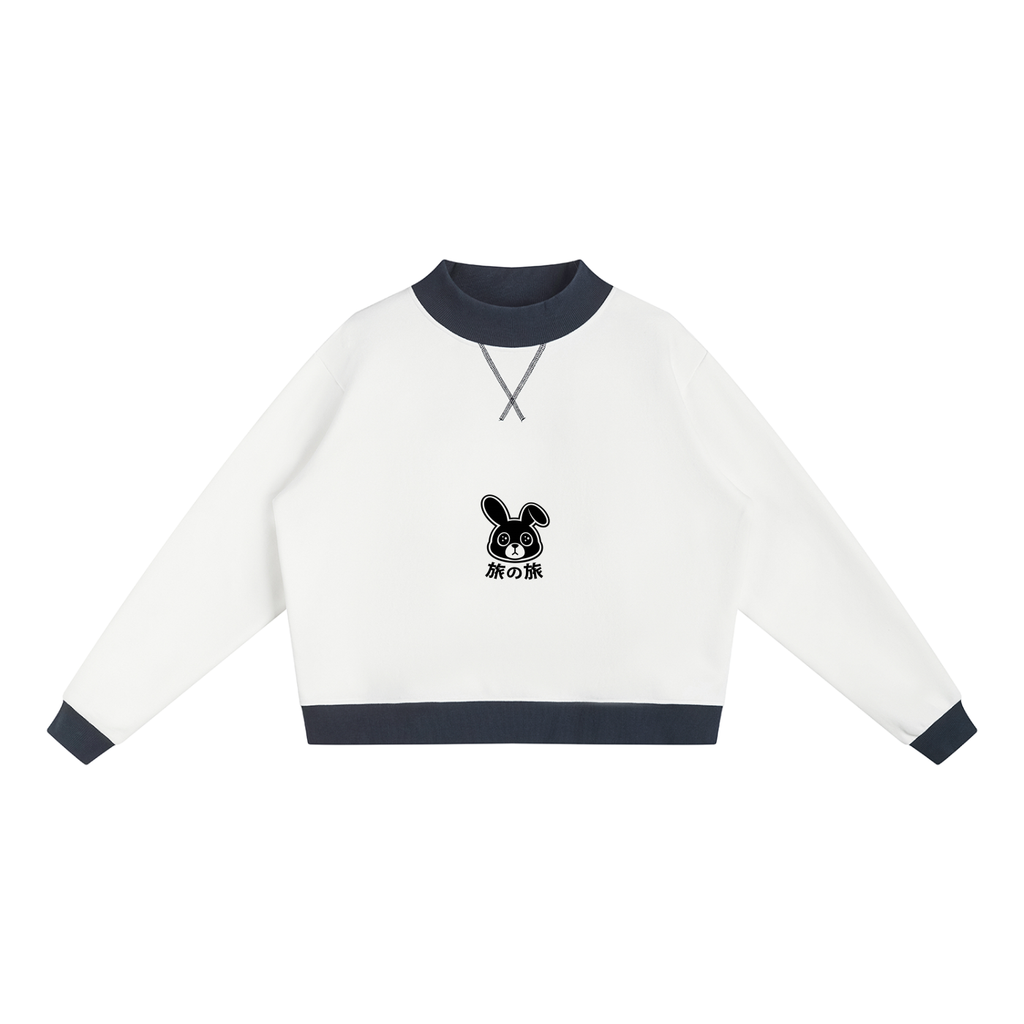 Closed Neck Crewneck Sweatshirt-0