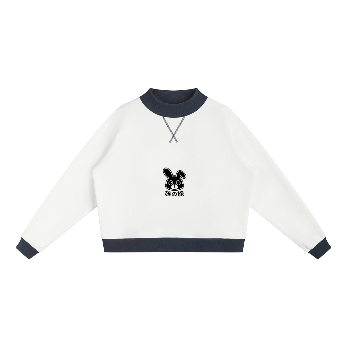 Closed Neck Crewneck Sweatshirt-0