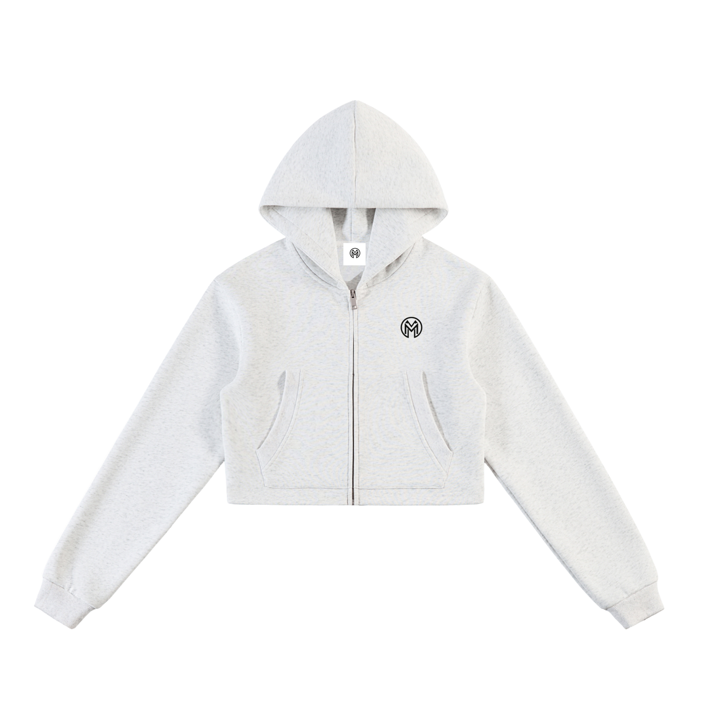 Montenegra Essential Cropped Zip-Up Hoodie-0
