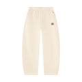 Restrained Barrel Leg Sweatpants, Cream-0