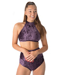 Dragonfly-Brassière de Sport Col Halter en Velours – Lisette