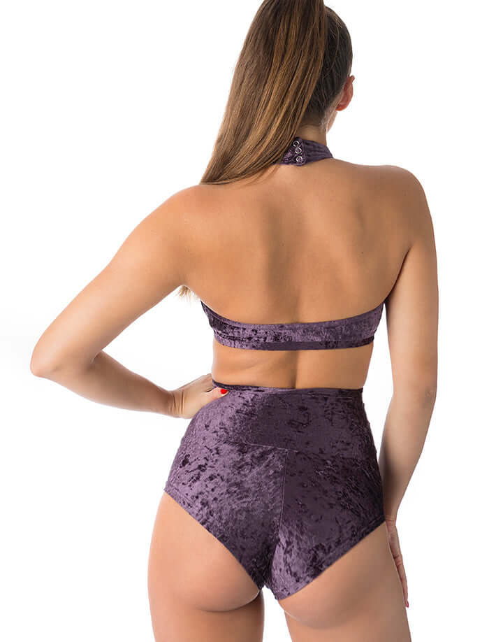 Dragonfly-Velvet Halter Top Sports Bra – Lisette