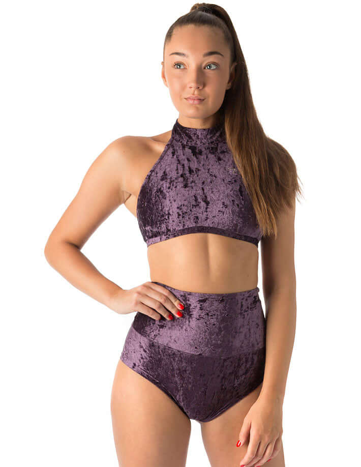 Dragonfly-Velvet Halter Top Sports Bra – Lisette