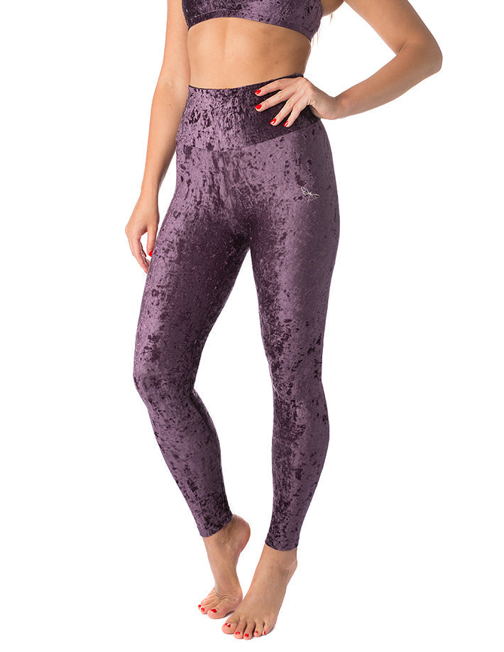 Dragonfly-High Waist Velvet Leggings – Adele