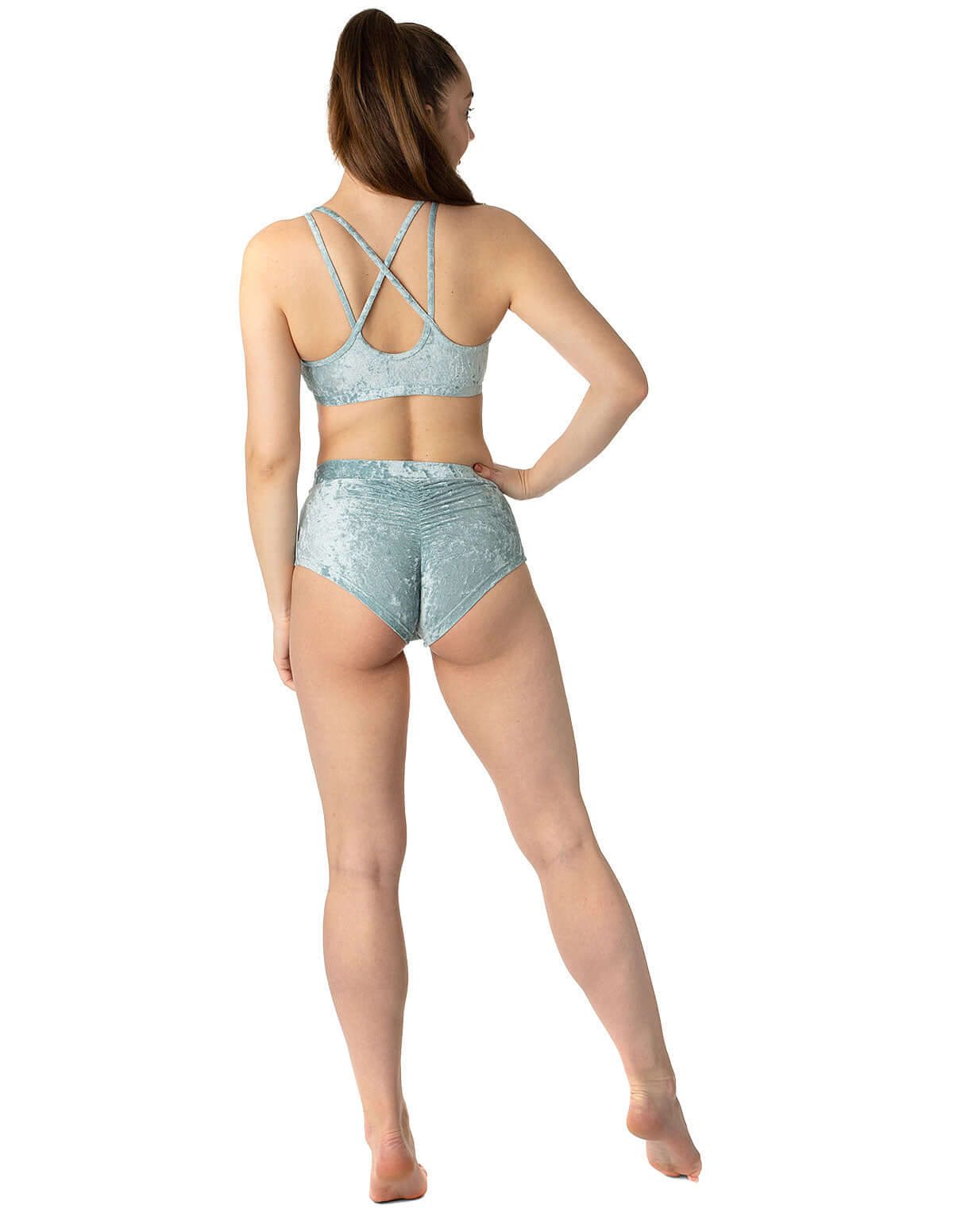 Dragonfly-Velvet Pole Shorts, Scrunch Bum – Lola