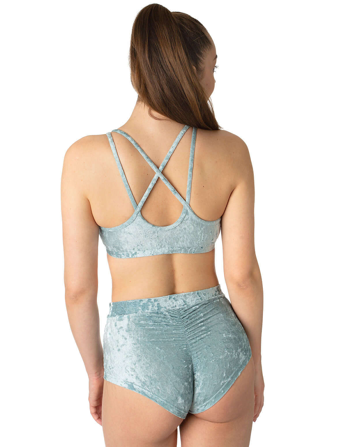 Dragonfly-Velvet Pole Shorts, Scrunch Bum – Lola