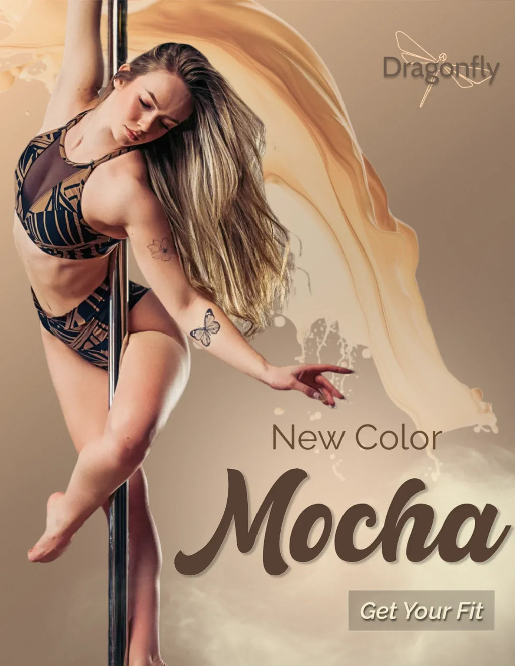 Dragonfly-Sports Bra Victoria Mocha