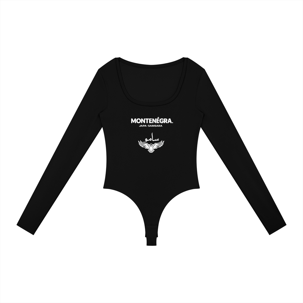 Montenegra Women's Tight Long Sleeve Yoga Bodysuit-0
