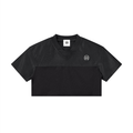 Montenegra Cropped Paneled V-Neck Jersey-0
