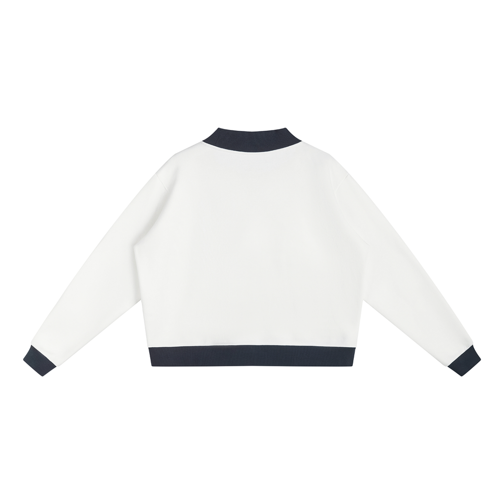 Closed Neck Crewneck Sweatshirt-1