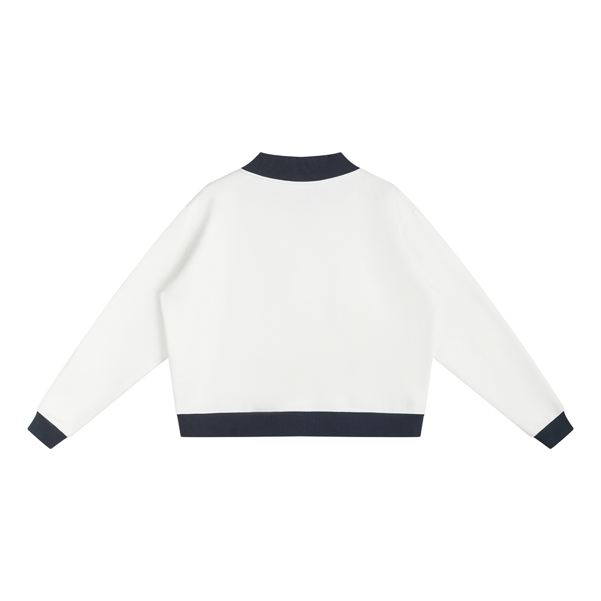 Closed Neck Crewneck Sweatshirt-1