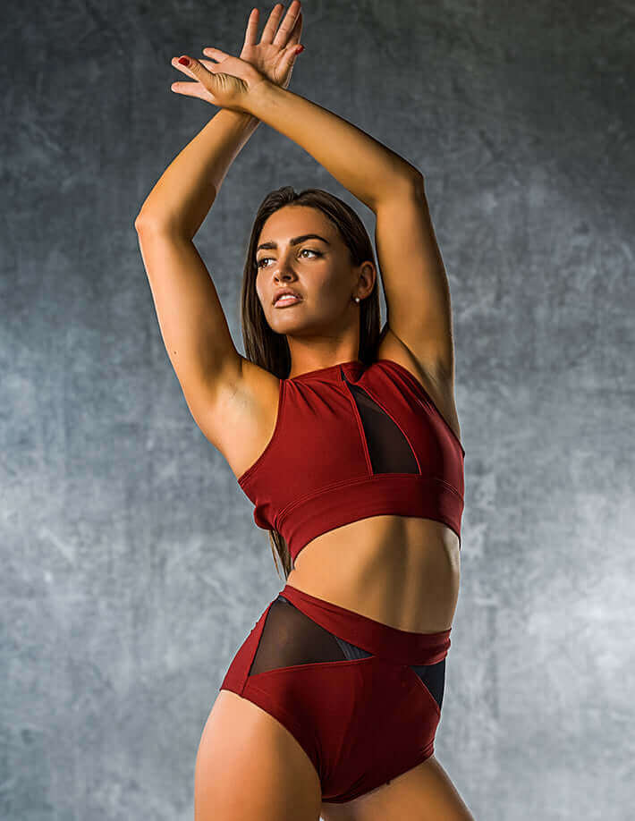 Dragonfly-High Waist Mesh Pole Shorts – Monica