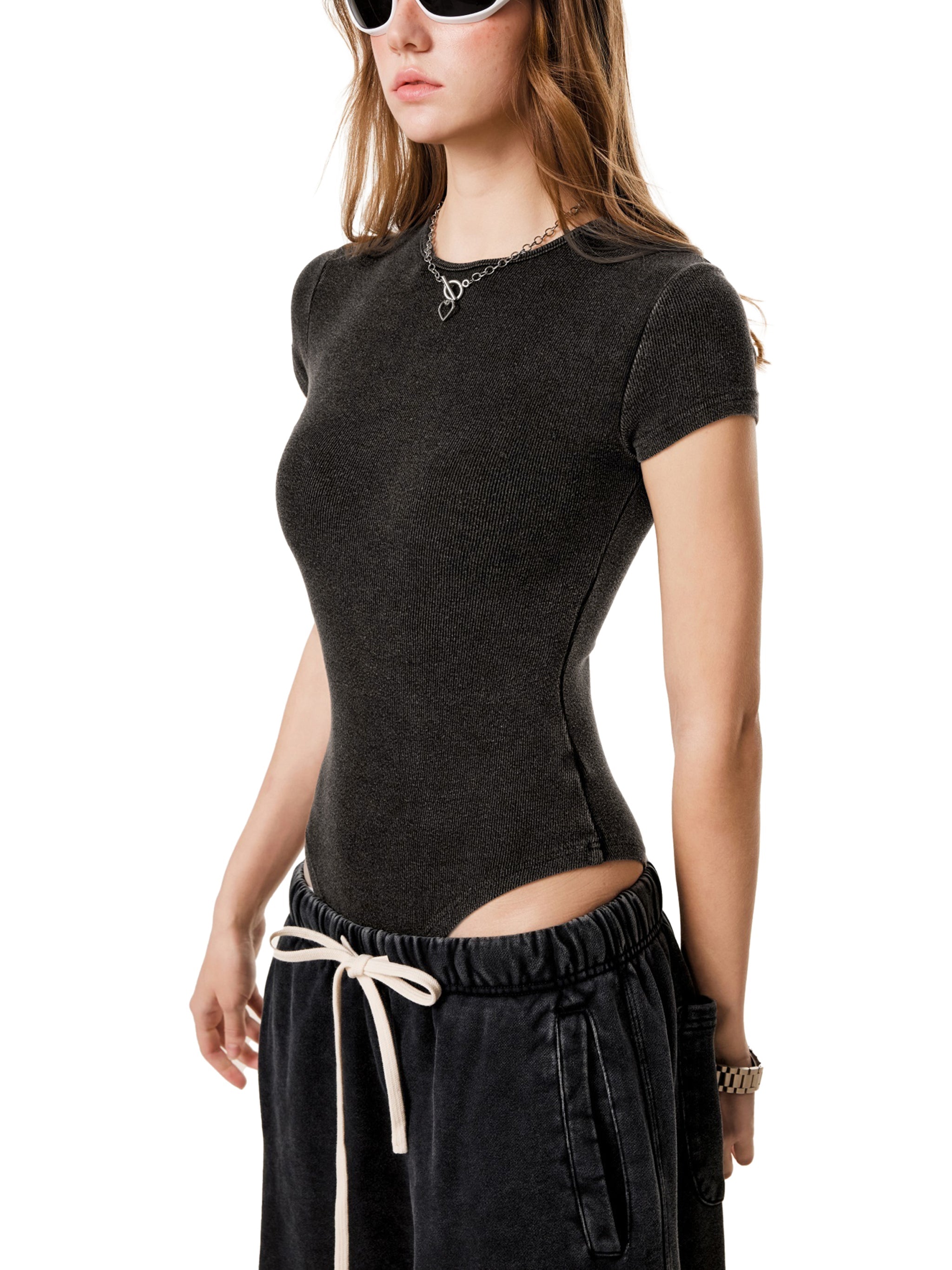 Motenegra Mineral Wash Crewneck Bodysuit-2