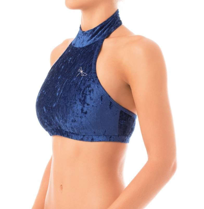 Dragonfly-Velvet Halter Top Sports Bra – Lisette