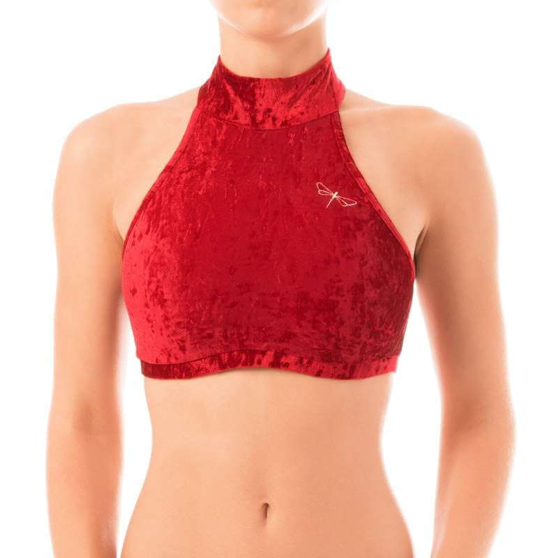Dragonfly-Velvet Halter Top Sports Bra – Lisette