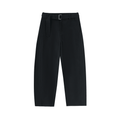 Montenégra Belted Barrel-leg Chino Pants - Premium Black-1