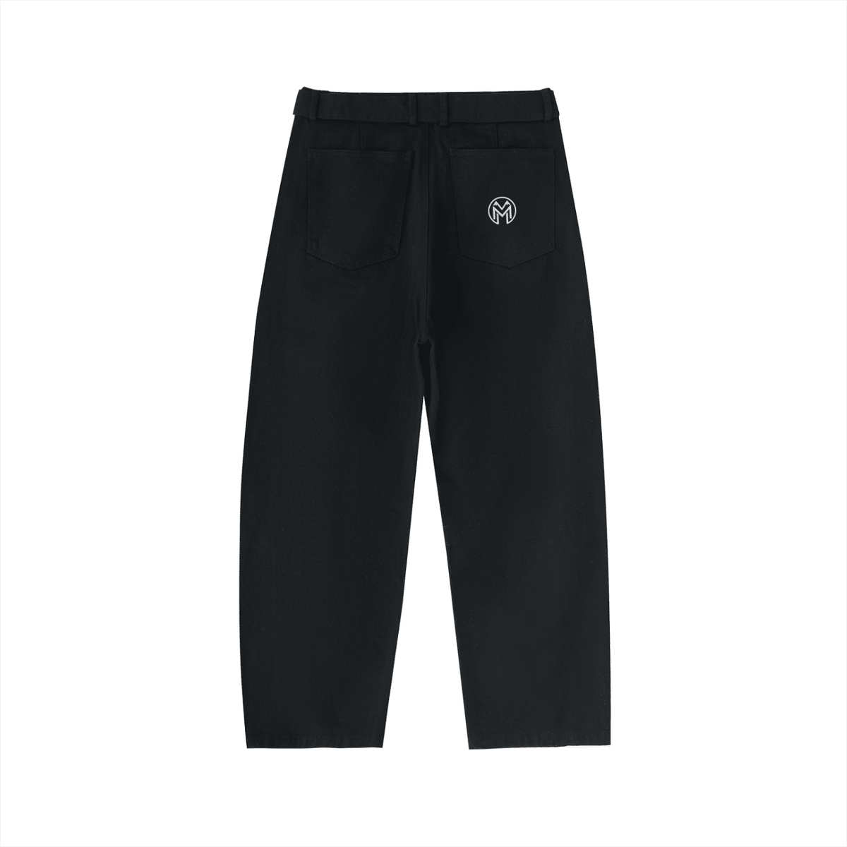Montenégra Belted Barrel-leg Chino Pants - Premium Black-0