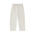 Montenégra Belted Barrel-leg Chino Pants - Silky White and Black-1