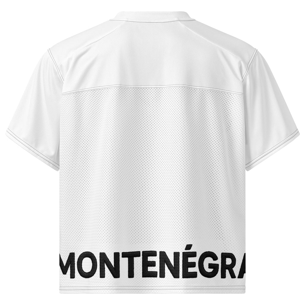 Montenegra Boxy football jersey - Silky White and Black-1