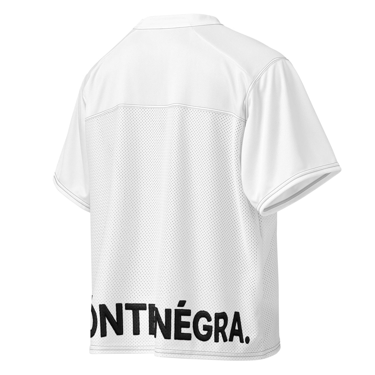 Montenegra Boxy football jersey - Silky White and Black-3