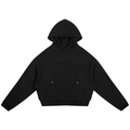 Montenégra Curved Panel Raglan Hoodie - Double Black-0