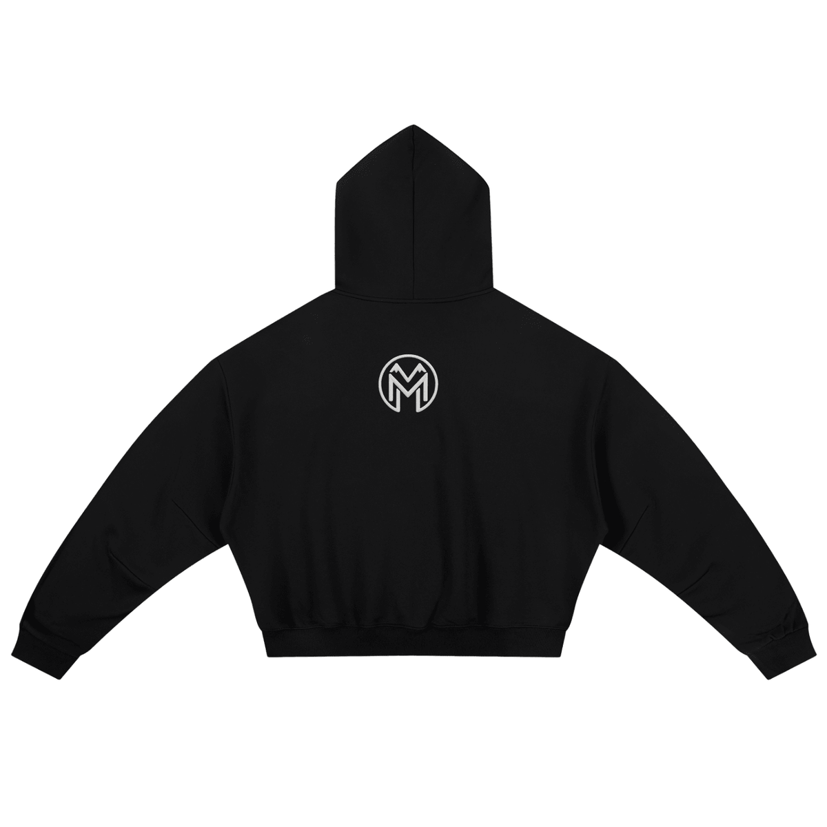 Montenégra Essential Boxy Darted Sleeve Hoodie - Premium Black and White-1