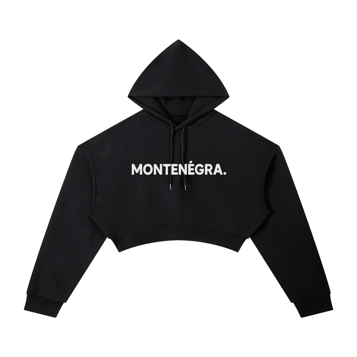 Montenégra Essential Cropped Hoodie - Premium Black and White-0