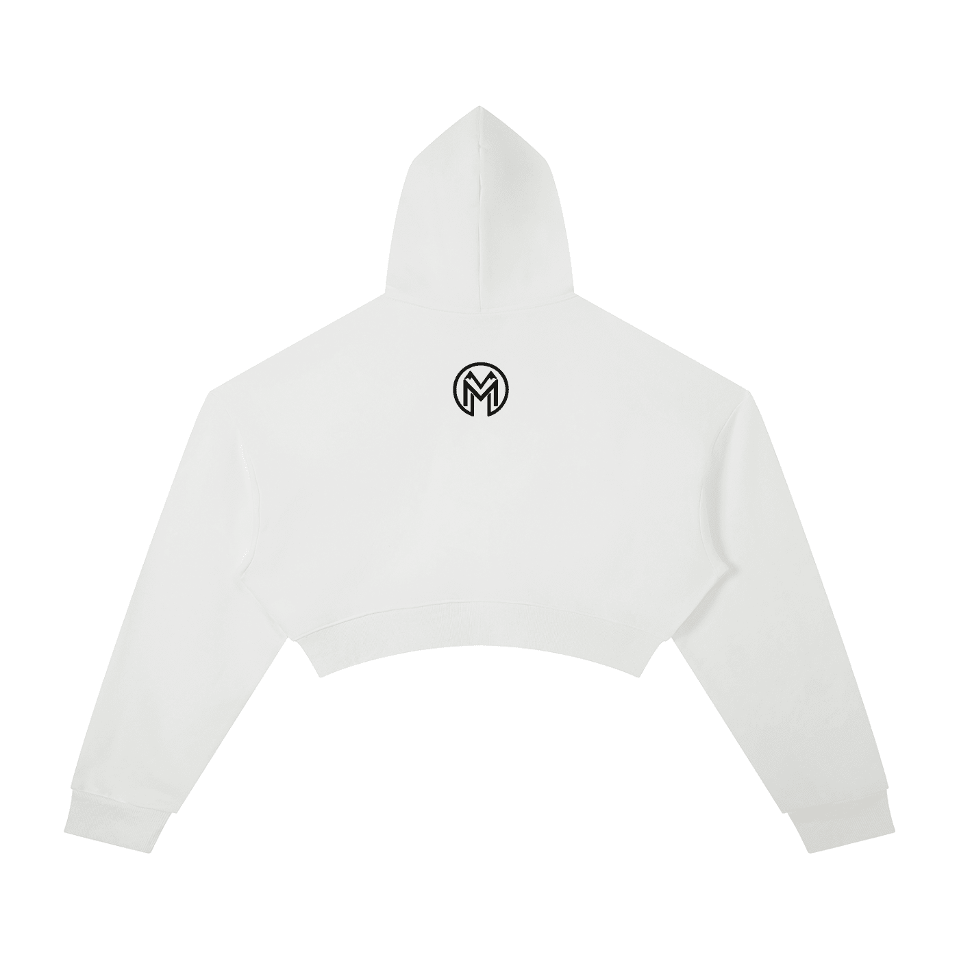 Montenégra Essential Cropped Hoodie - Silky White and Black-1