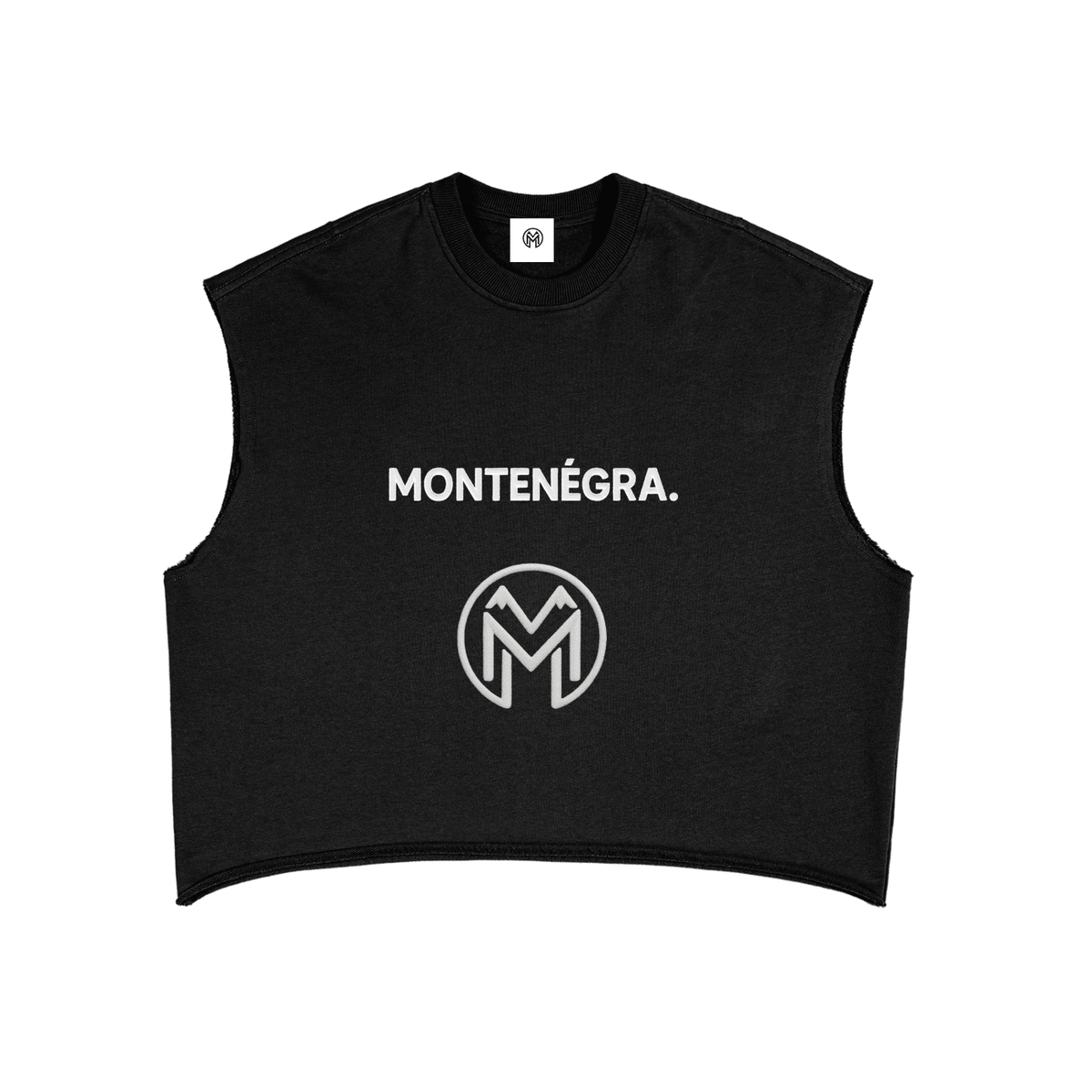 Montenégra French Terry Boxy Tank Top - Premium Black and White-2