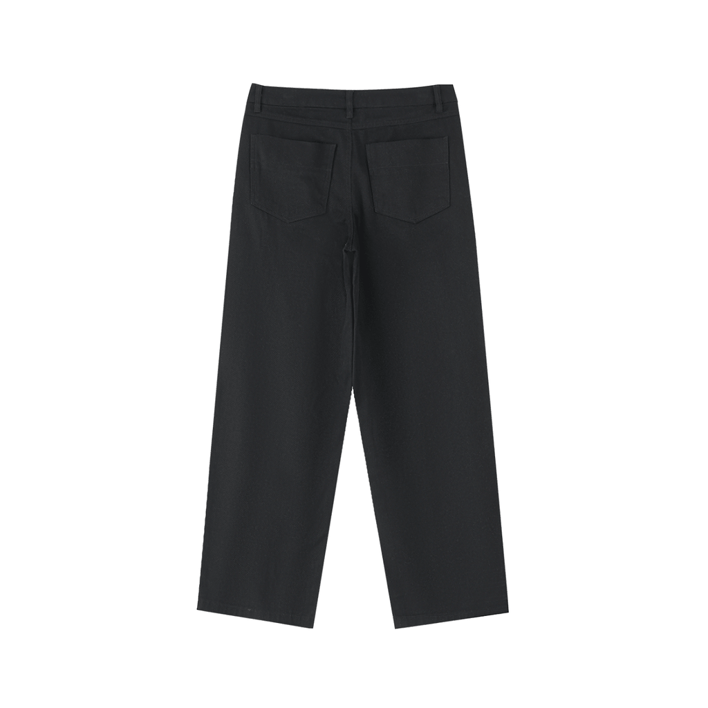 Montenégra Heavyweight Cotton Straight-Leg Pants - Premium Black and White-1