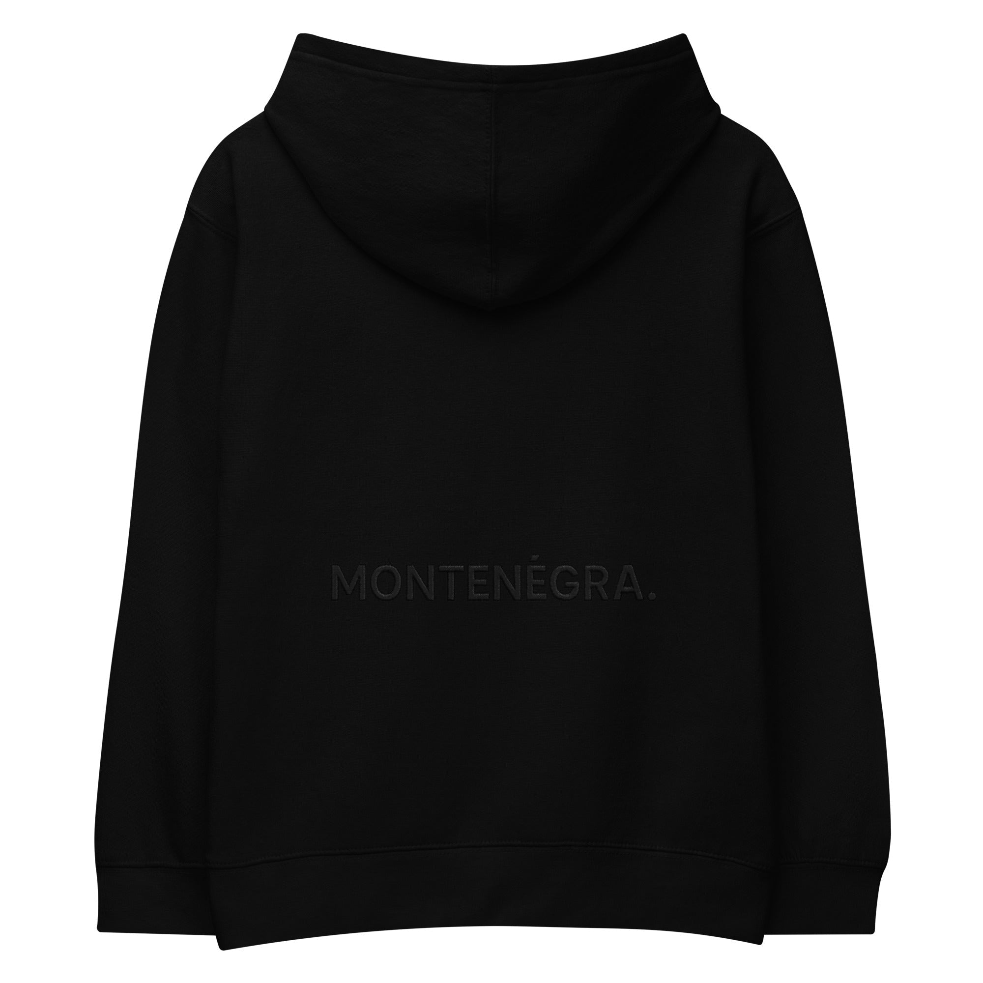 Montenégra Kids fleece hoodie - Premium Black and White-1