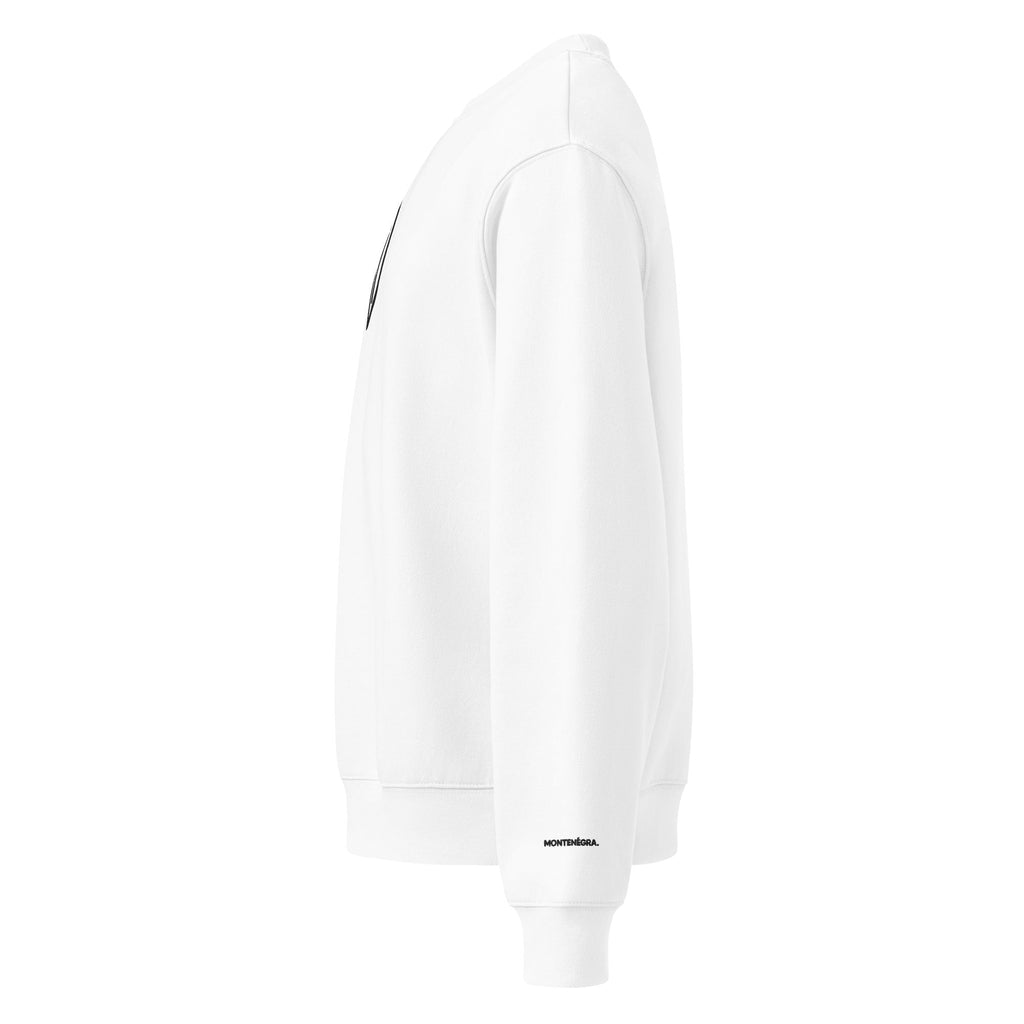 Montenégra oversized heavyweight sweatshirt - Silky White and Black-2