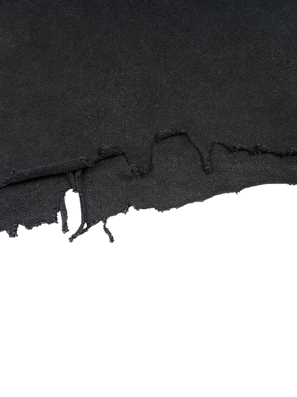Montenégra Vintage Wash Boxy Distressed Hem T-Shirt - Washed Black and White-3