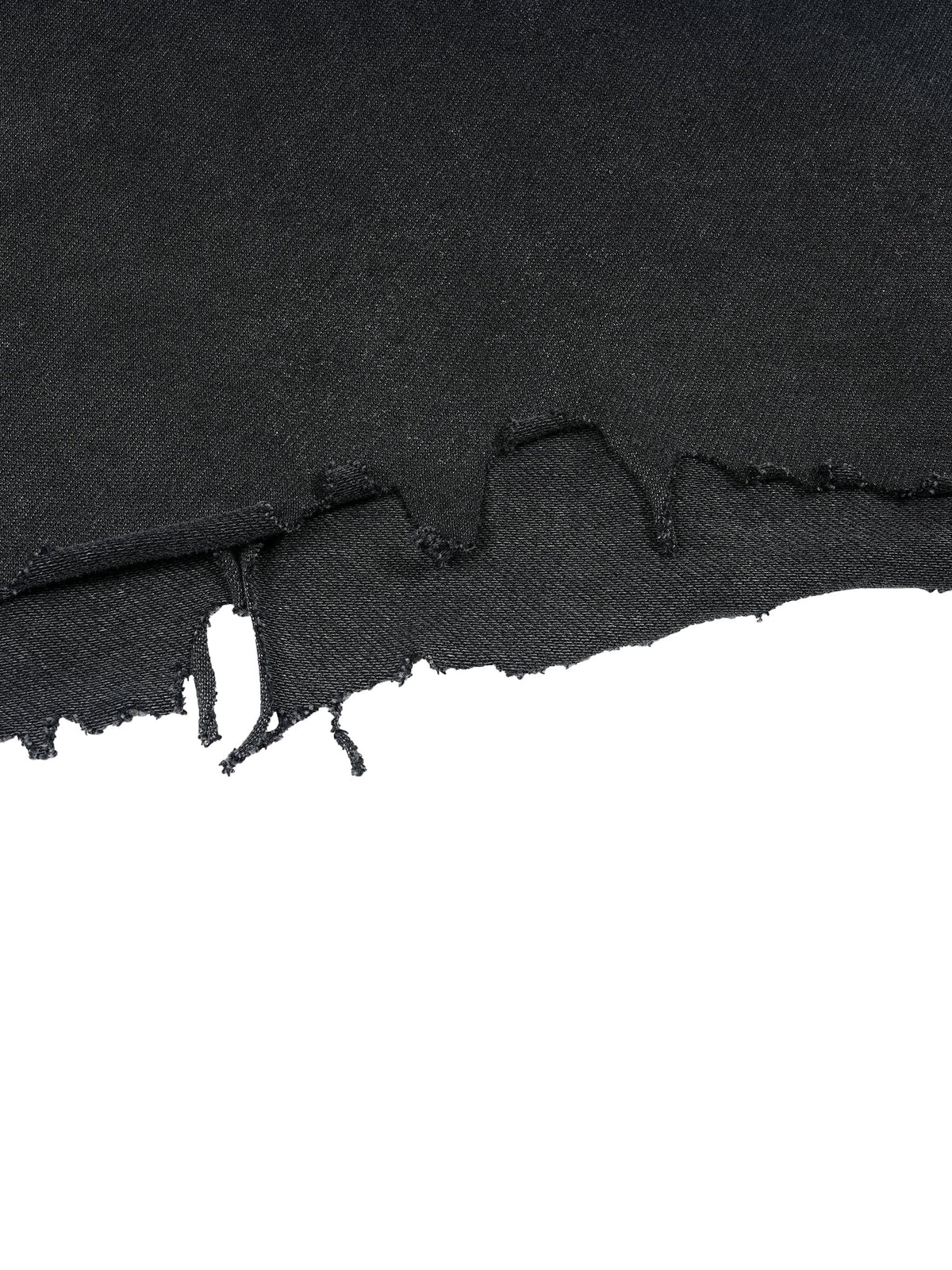 Montenégra Vintage Wash Boxy Distressed Hem T-Shirt - Washed Black and White-3