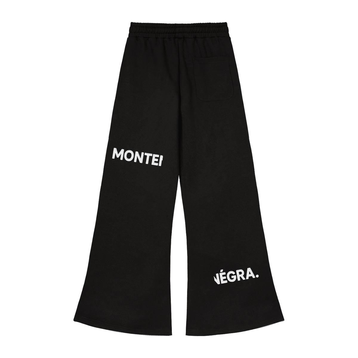 Montenégra Wide Leg Drawstring Sweatpants - Premium Black and White-1