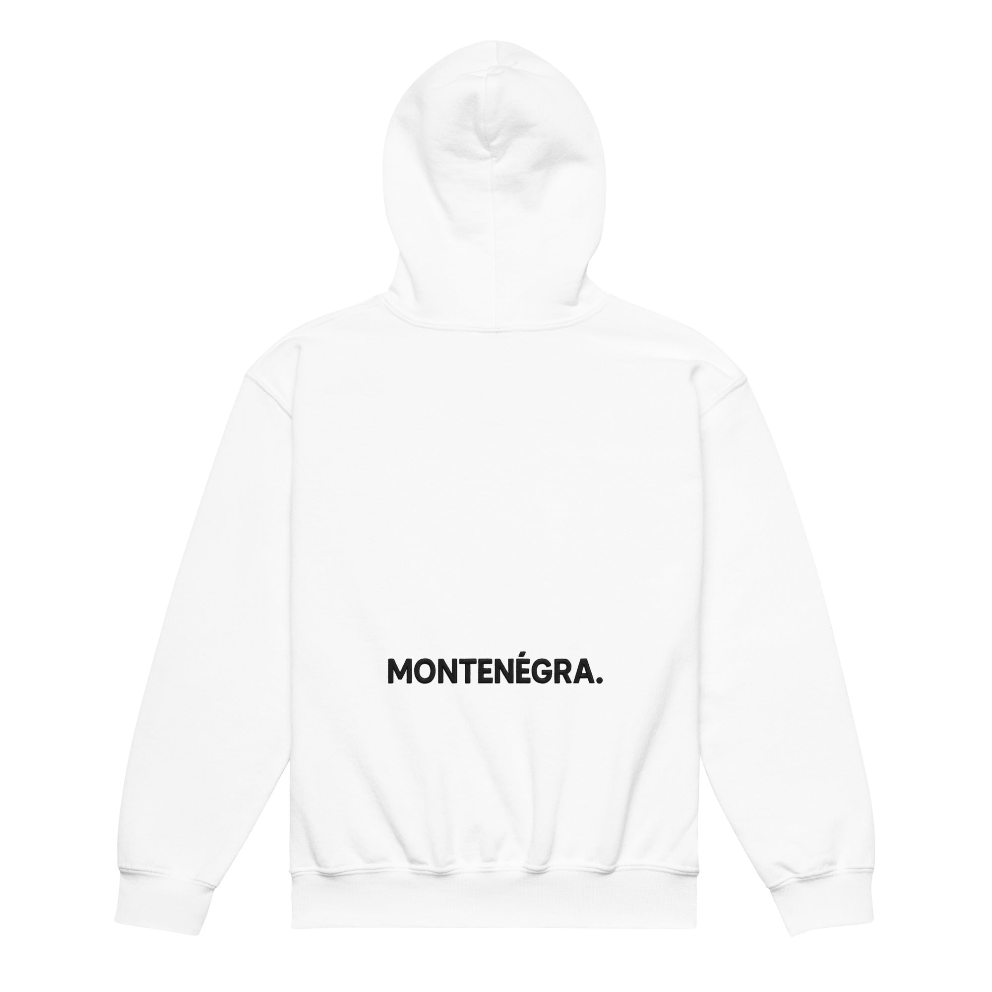 Montenégra Youth heavy blend hoodie - Silky White and Black-2