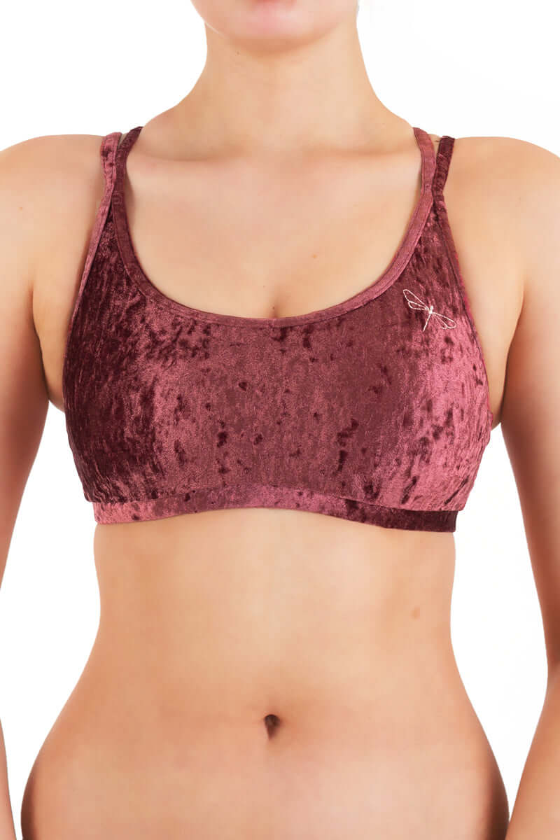 Dragonfly-Velvet Sports Bra, Medium Support – Nicole