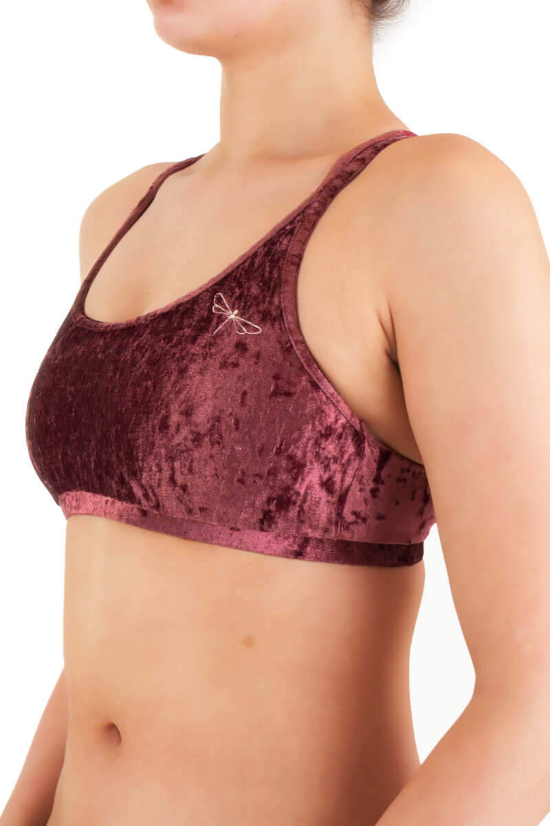 Dragonfly-Velvet Sports Bra, Medium Support – Nicole